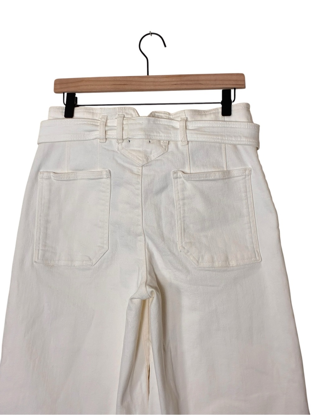 Maeve | Anthropologie LIKE NEW Cropped high rise wide leg cuffed jeans size 29 - Picture 8 of 15